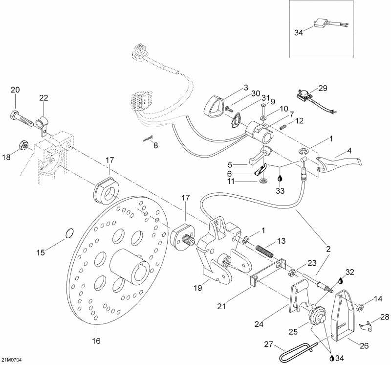  ski-doo Skandic LT 440F, 2007 - Brakes