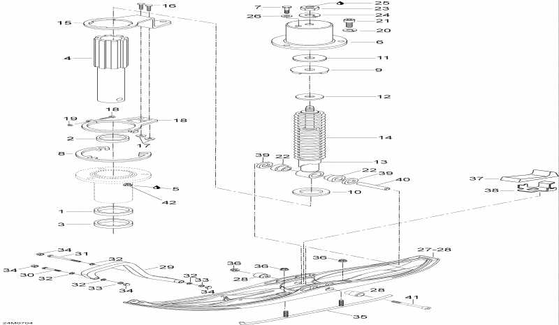 snowmobile Skidoo Skandic LT 440F, 2007  - Front Suspension And Ski