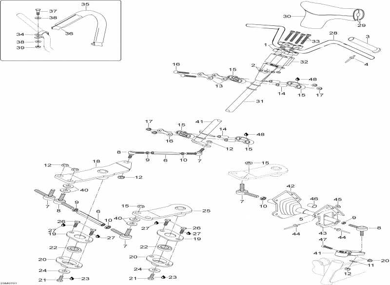 �������� BRP Skandic SUV 550F, 2007 ������ - Steering System 550f Suv