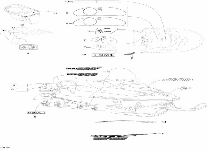  Ski-doo  Skandic SUV 550F, 2007 - Decals 550f Suv