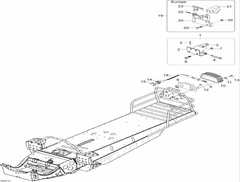  BRP Skandic SUV 550F, 2007 - Luggage Rack