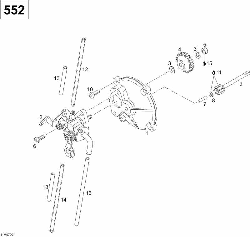 snowmobile ski-doo ������ Skandic SWT 550F, 2007 - Oil Pump 550