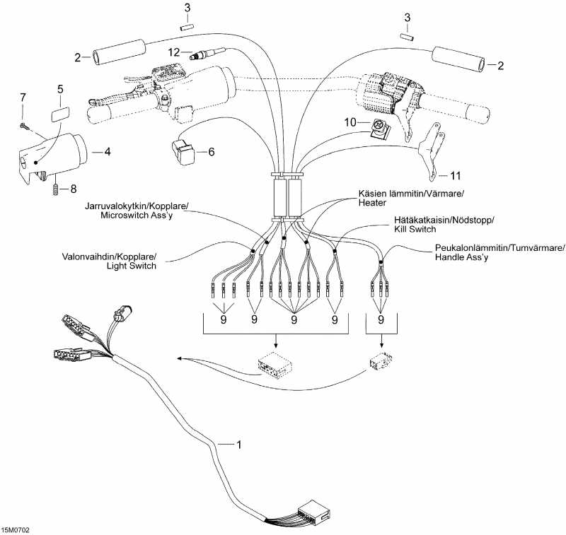 Skandic SWT 550F, 2007  - Steering Wiring Harness Swt
