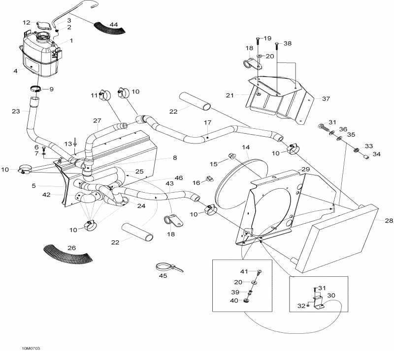  Skidoo Skandic SWT V-800, 2007 - Cooling System