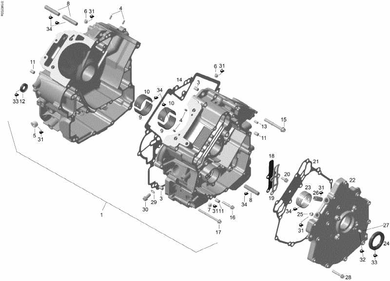 Ski-doo Skandic SWT V-800, 2007 ������ - Crankcase