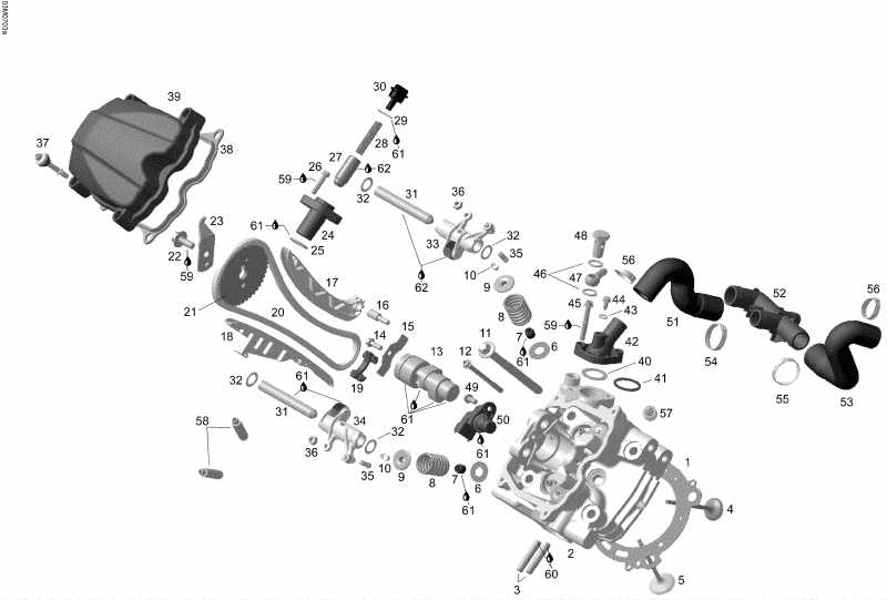  Ski-doo Skandic SWT V-800, 2007 - Cylinder And Cylinder Head, Front Side