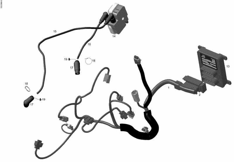snowmobile Skidoo - Engine Harness And Electronic Module