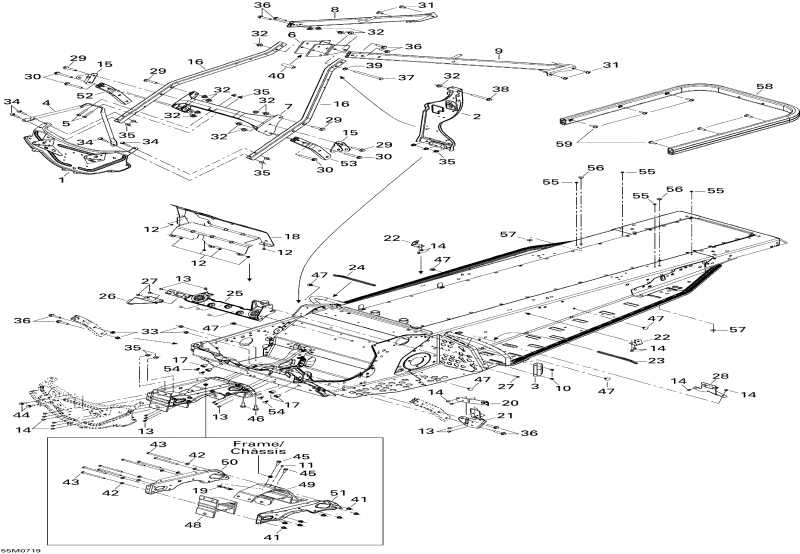   Skandic Tundra V-800, 2007  - Frame And Components