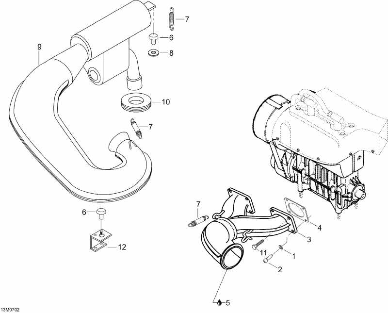 SKIDOO  Skandic WT 550F, 2007 - Exhaust System 550