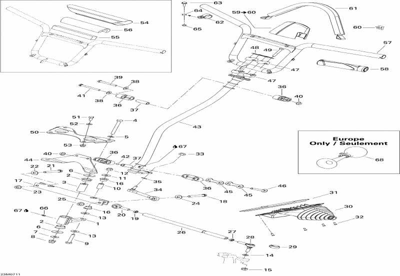 snowmobile  Summit 550F, 2007  - Steering System