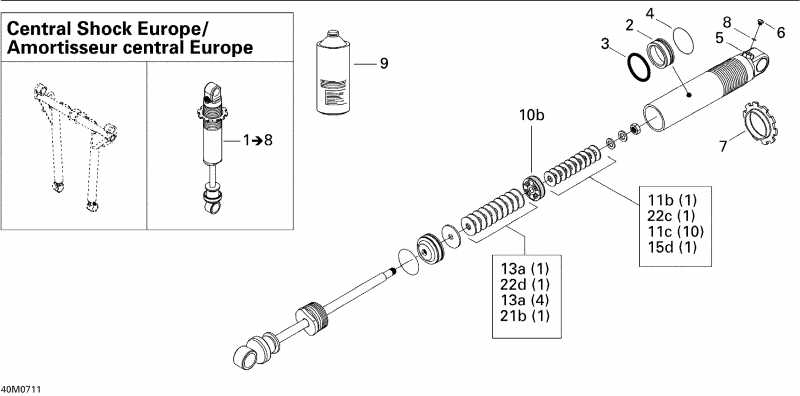  SkiDoo Summit 550F, 2007 - Take Apart Shock, Rear 