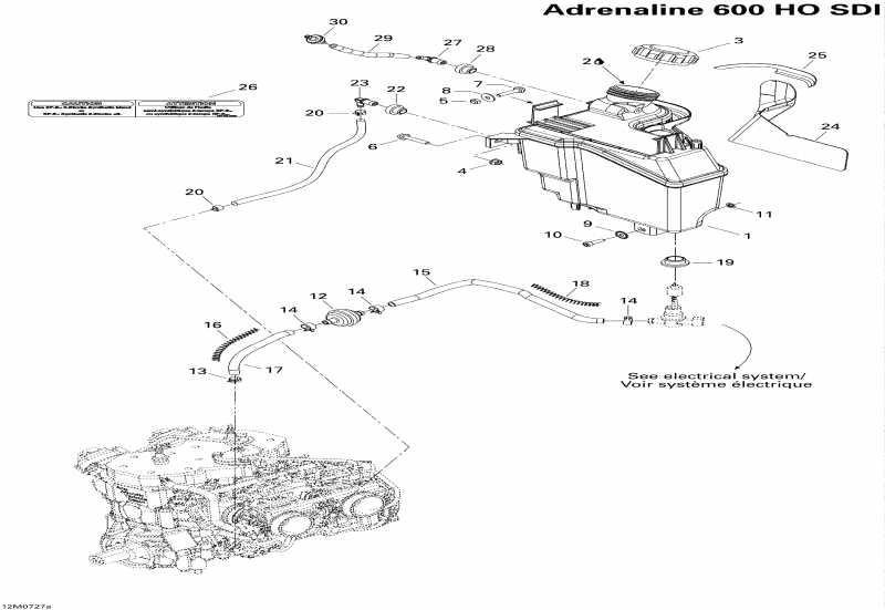  Skidoo Summit Adrenaline 600HO SDI, 2007 - Oil System 600 Ho Sdi