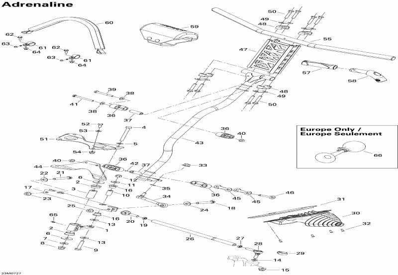 Ski Doo Summit Adrenaline 800R, 2007  - Steering System 800r