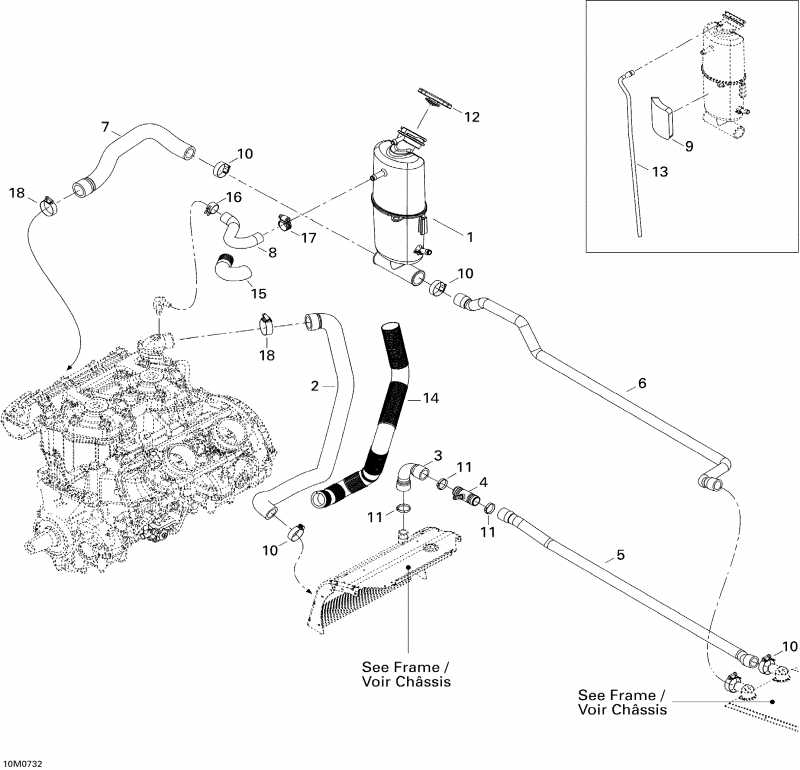 snowmobile  Summit Highmark & Highmark X 1000 SDI, 2007 - Cooling System