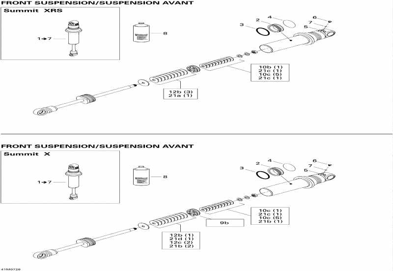 snowmobile  ����������� Summit XRS, 2007 - Take Apart Shock, Front Xrs