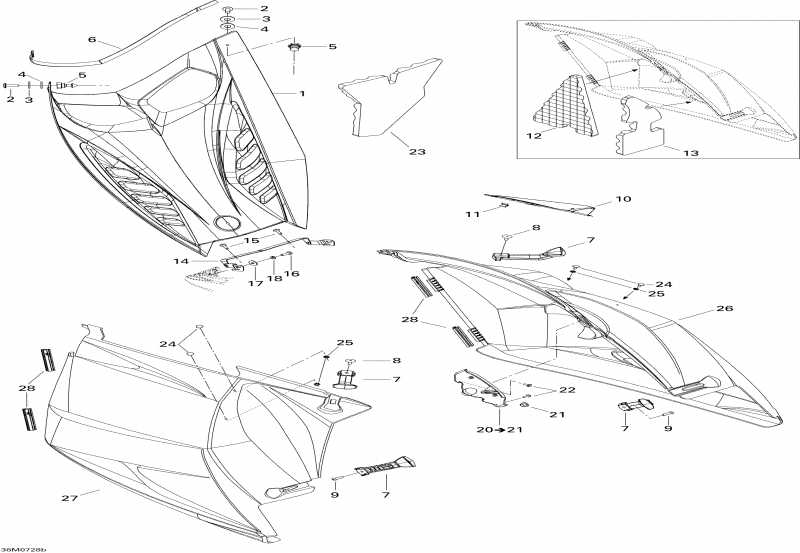 Skidoo  Summit XRS, 2007 - Hood Xrs