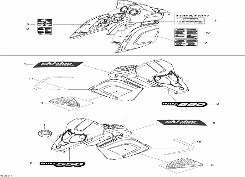snowmobile BRP SkiDoo Expedition Sport 550F, 2008  - 