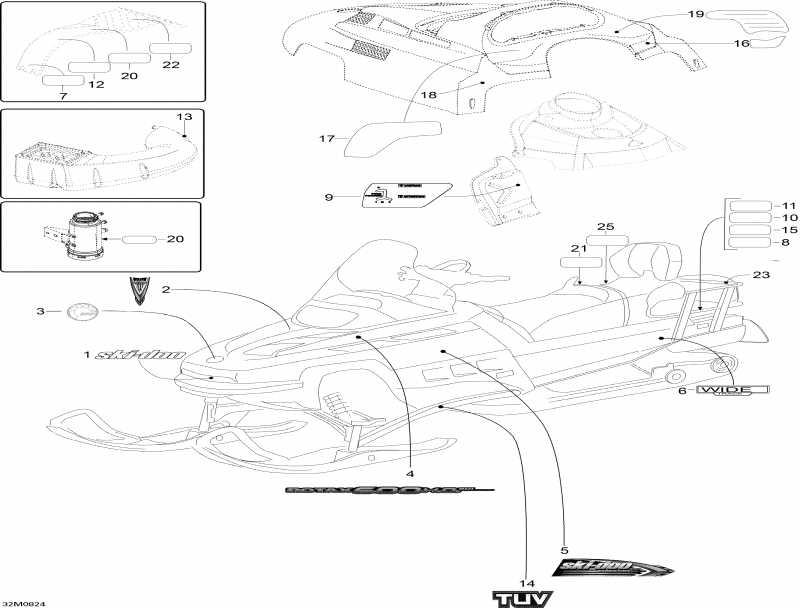  SkiDoo Expedition TUV 600 H.O. SDI, 2008 - Decals