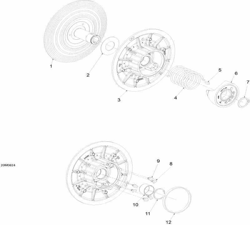 snowmobile Skidoo - Driven Pulley