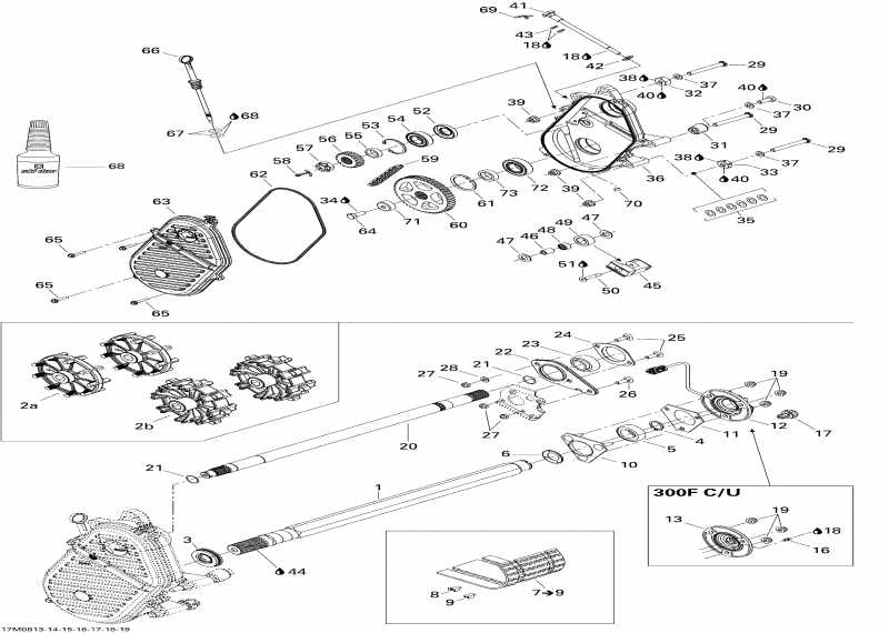 snowmobile Ski Doo Freestyle Back Country 550F, 2008  - Drive System