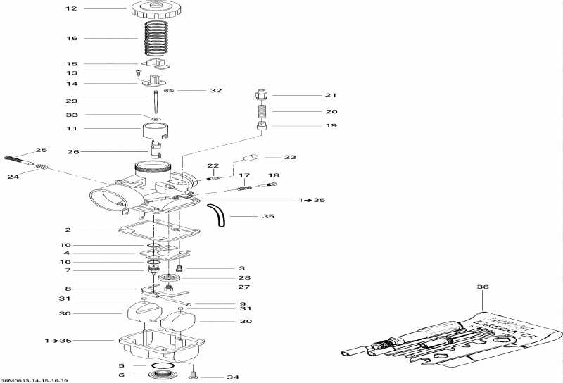  Ski Doo Freestyle PARK 550F, 2008 - Carburetor