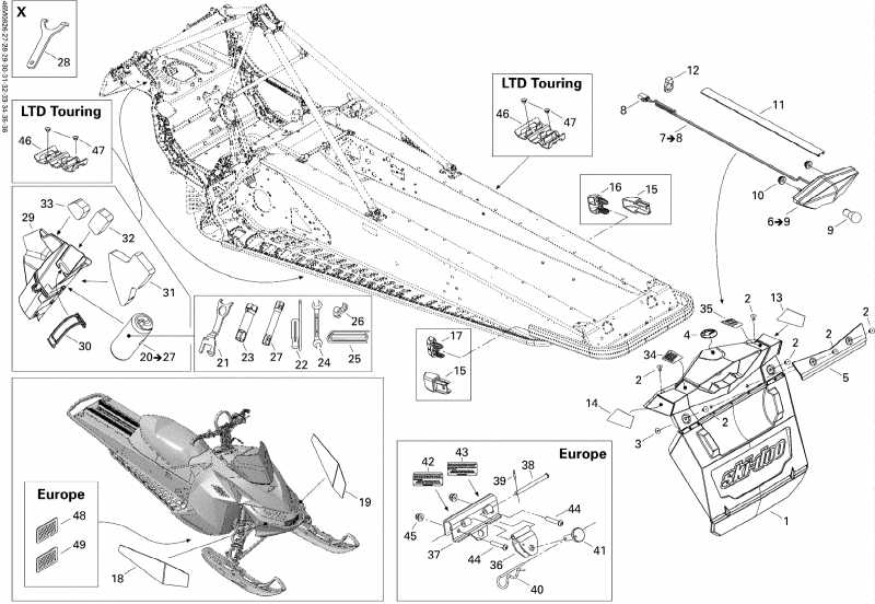 snowmobile Skidoo GSX LTD 800R, 2008 - Utilities