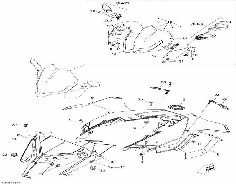 snowmobile Ski-doo -    Console