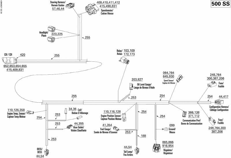  Ski-doo GSX SPORT 500SS, 2008  - Electrical Harness