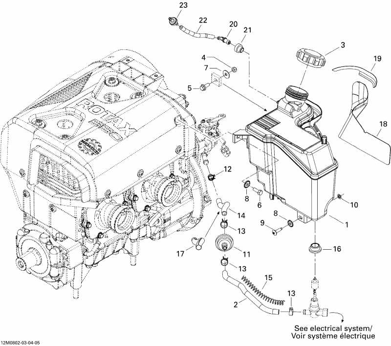 snowmobile Skidoo GTX 550F, 2008  - Oil System