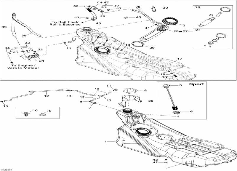 snowmobile SkiDoo GTX LTD 600 HO SDI, 2008 - Fuel System Ltd