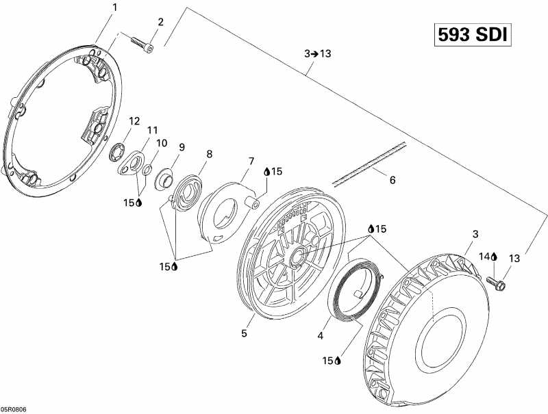  Ski-doo GTX LTD 600 HO SDI, 2008 - Rewind Starter