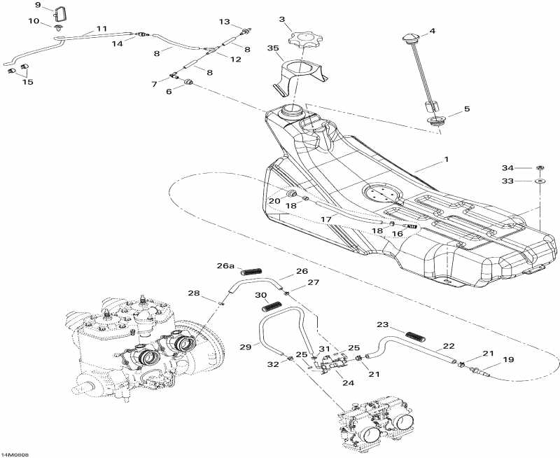 snowmobile Skidoo - Fuel System