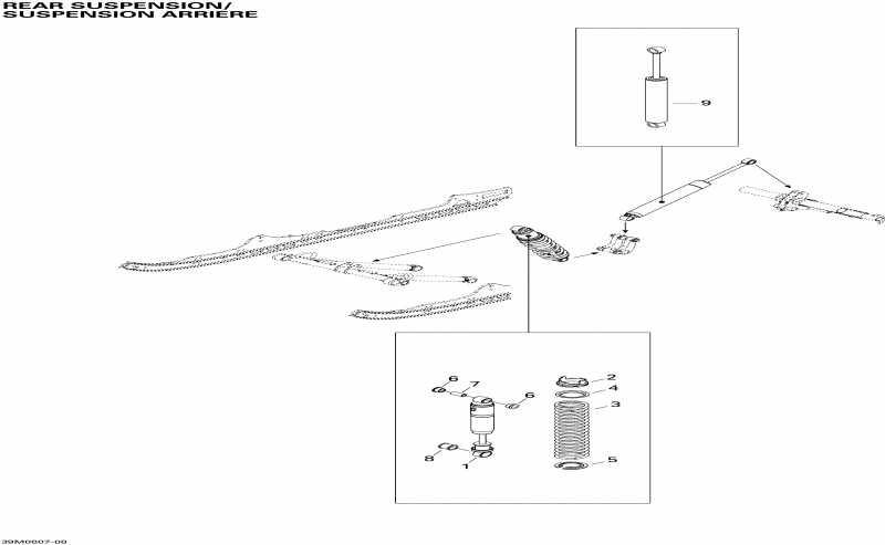 snowmobile BRP SkiDoo GTX SPORT 500SS, 2008 - Rear Suspension Shocks