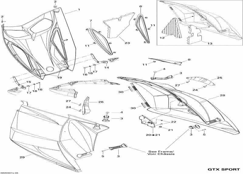 snowmobile Ski-doo - Hood