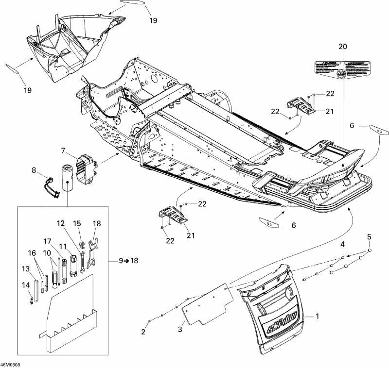 snowmobile SKIDOO GTX SPORT 500SS, 2008  - Utilities