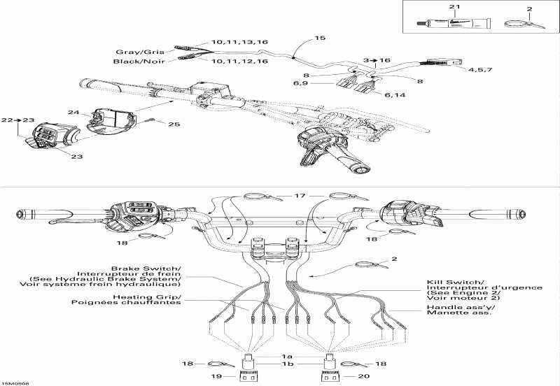 �������� Skidoo GTX SPORT 500SS, 2008 - Steering Wiring Harness