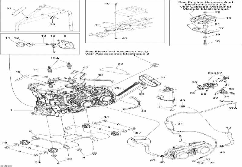 snowmobile Skidoo - Engine