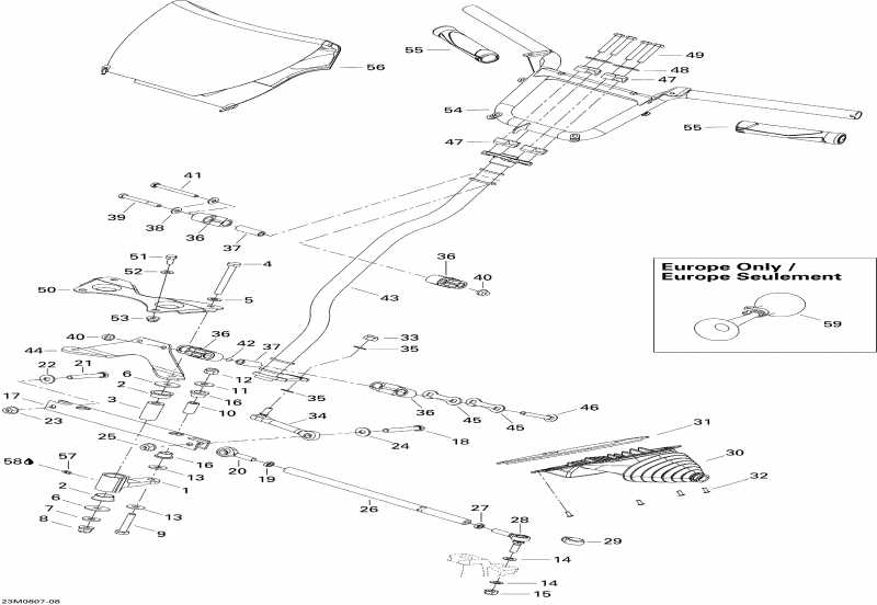 �������� Ski-doo GTX SPORT 600 HO SDI, 2008 - Steering