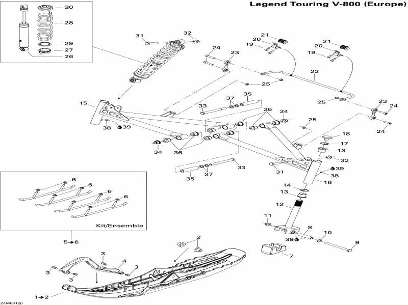    Legend Touring V800, 2008 - Front Suspension And Ski Europe