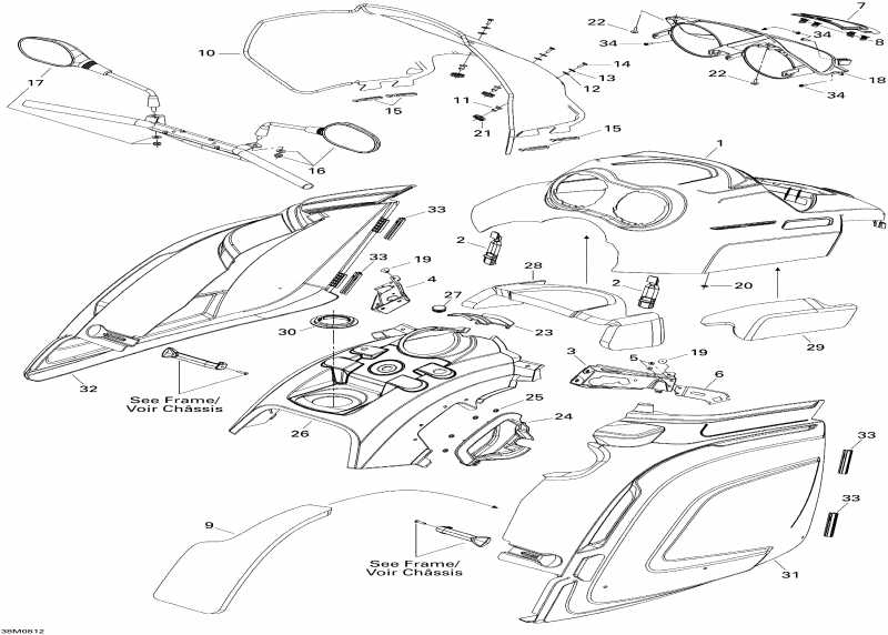 snowmobile  Legend Touring V800, 2008 - Hood