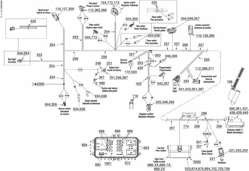 snowmobile Ski-doo  Legend Touring V800, 2008 - Electrical Harness