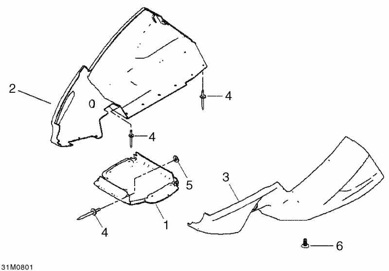 snowmobile Ski Doo - Bottom Pan