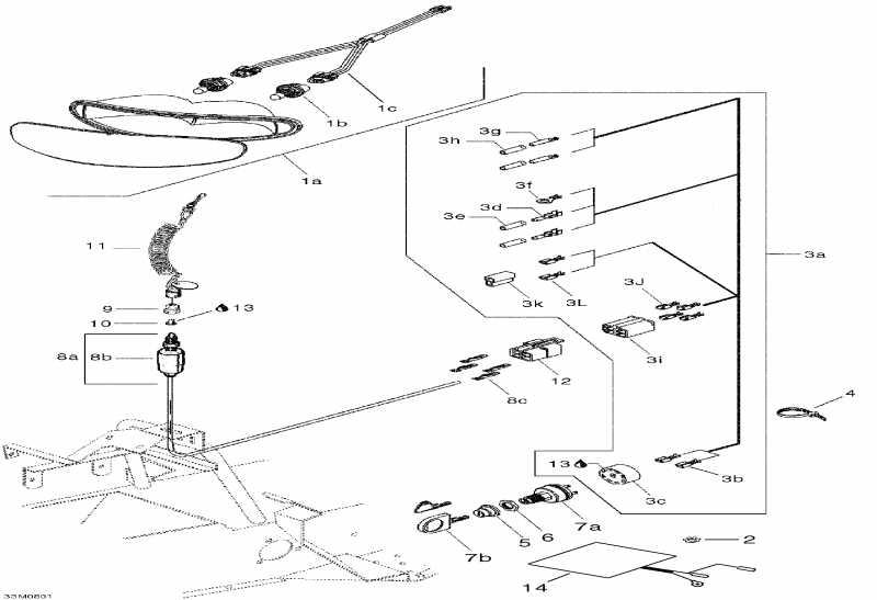 snowmobile Skidoo Mini Z, 2008 - Electrical System