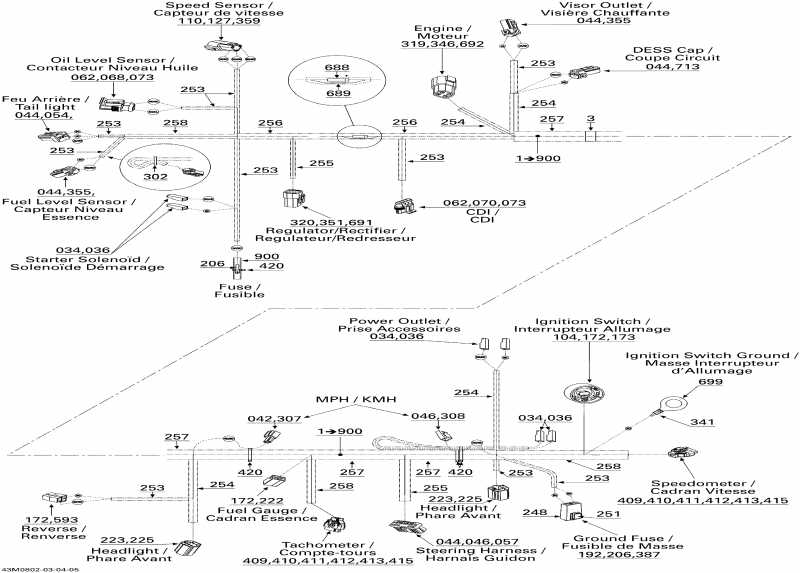 �������� Skidoo MX Z 550F, 2008 ������ - Electrical Harness