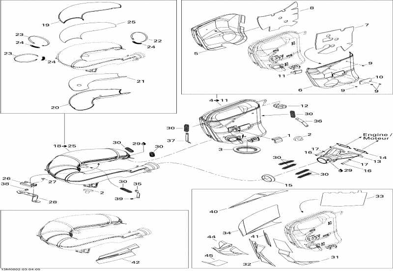  SkiDoo MX Z 550X, 2008  - Exhaust System