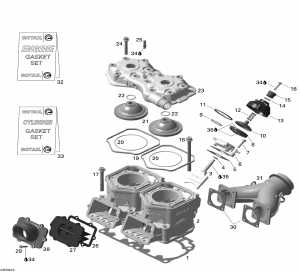 01- ,      (01- Cylinder, Exhaust Manifold And Reed Valve)