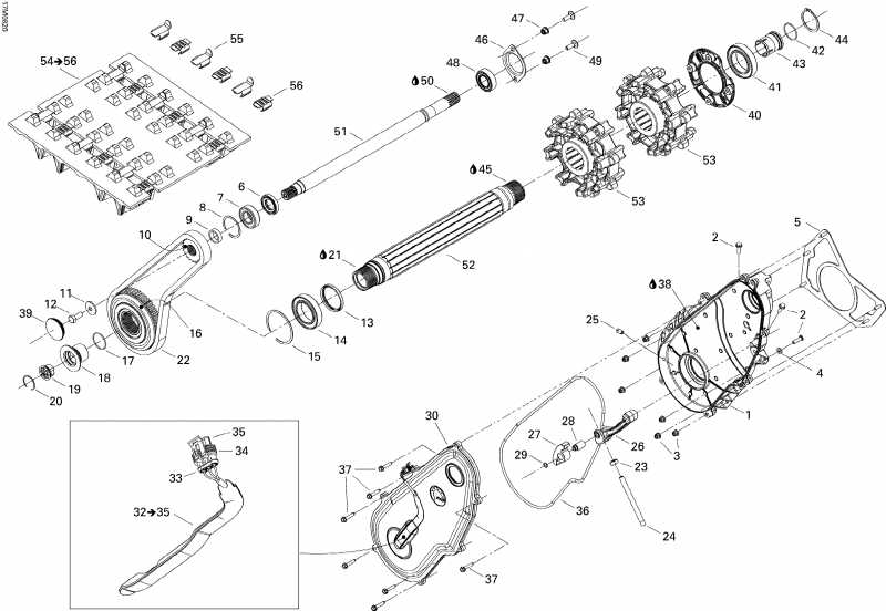 snowmobile Skidoo - Drive System