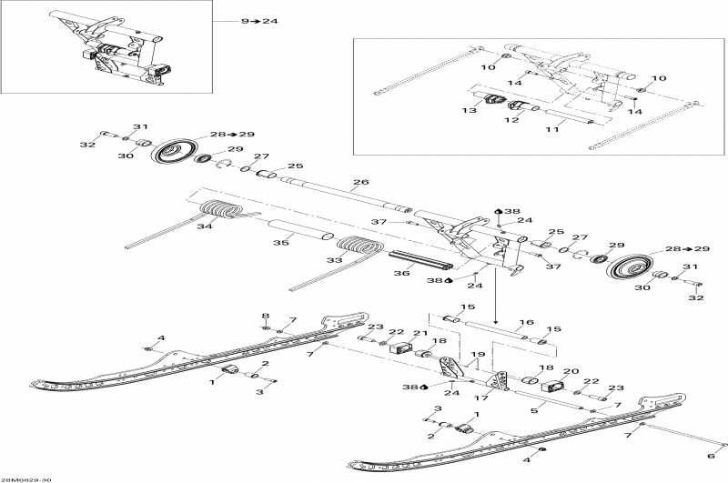 snowmobile Ski Doo  MX Z ADRENALINE 800R, 2008 - Rear Arm