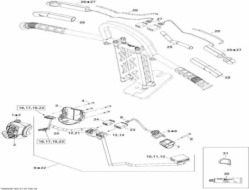 MX Z ADRENALINE 800R, 2008 ������ - Steering Wiring Harness 800r