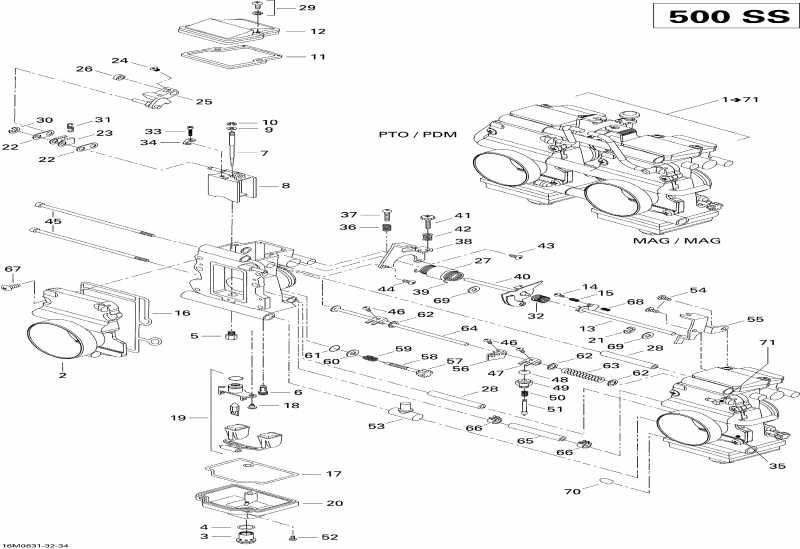 snowmobile Skidoo MX Z TRAIL 500SS, 2008 - Carburetor